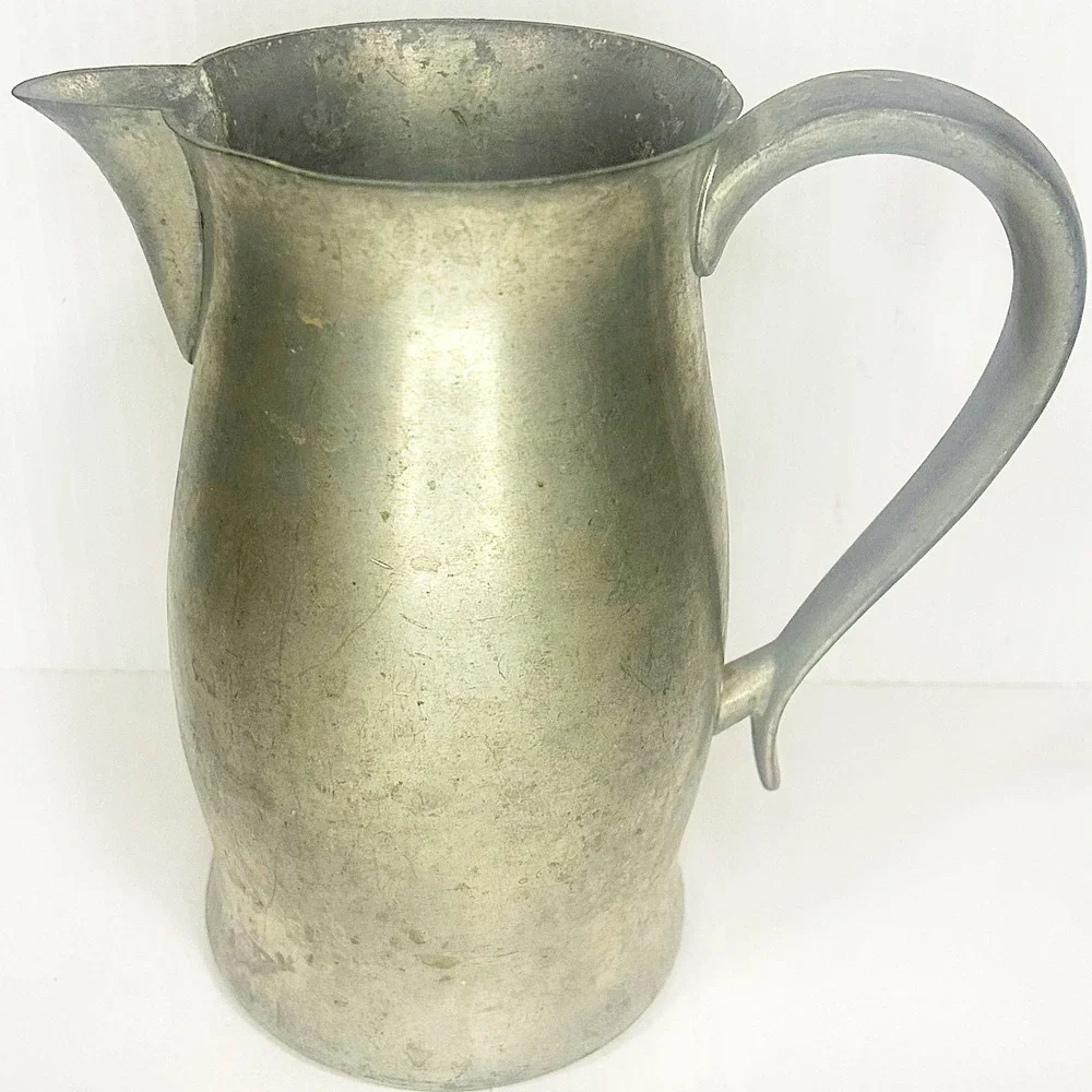 Woodbury Pewter Pitcher Medium Vintage Water‎ Jug Handle